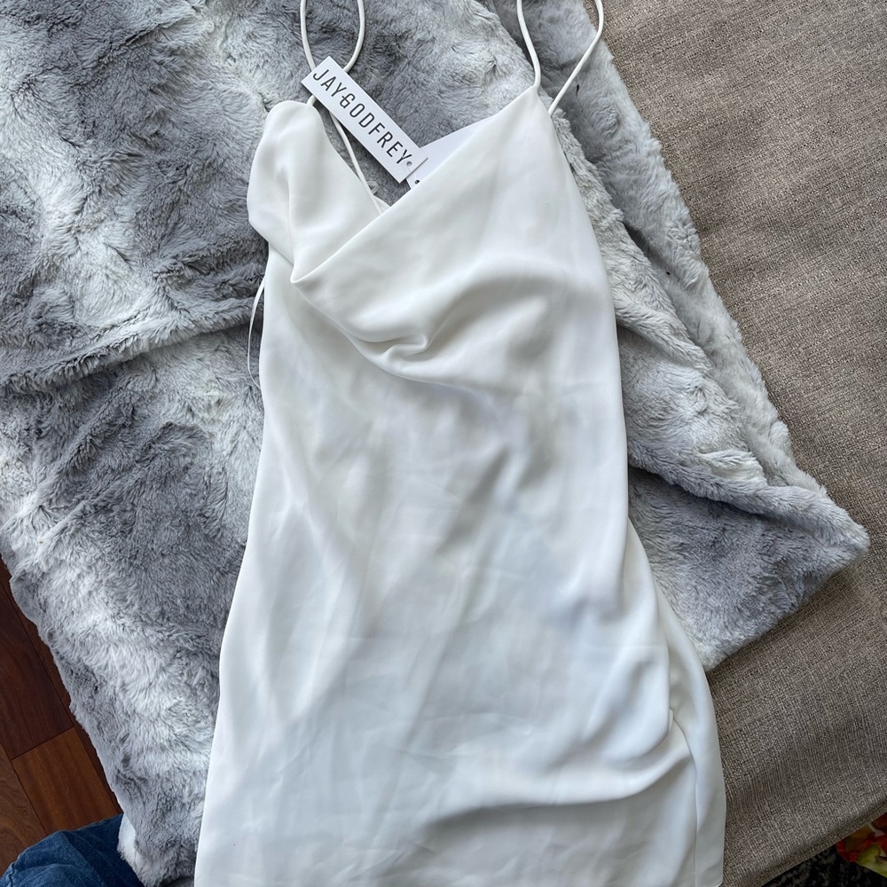 JAY GODFREY Baldwin white mini dress - Picture 2 of 3